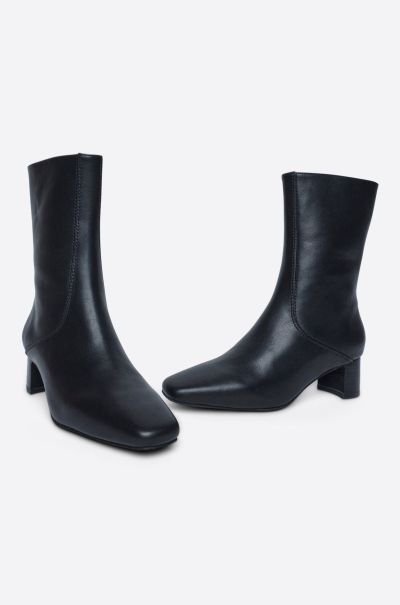 Women Intentionally Blank Kisskiss Black Sole Heeled Boot Boots