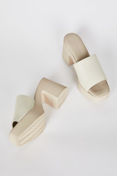Intentionally Blank Women Mary Platform Heel Cream Sole Heels