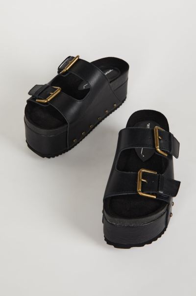 Intentionally Blank Women Cooper-2 Leather Platform Sandal Icon Collection
