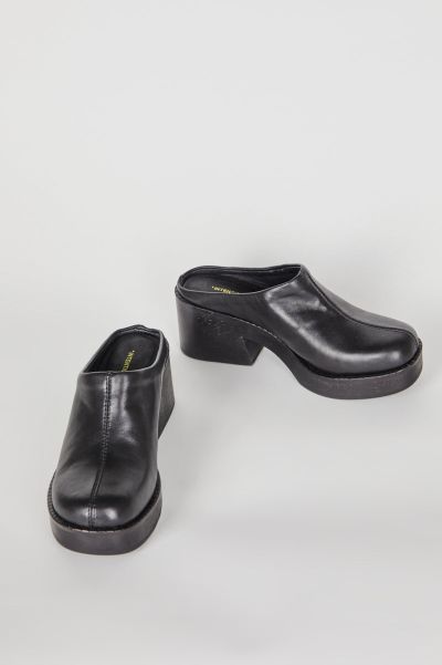 Women Mules Intentionally Blank Tides Clog Black Sole