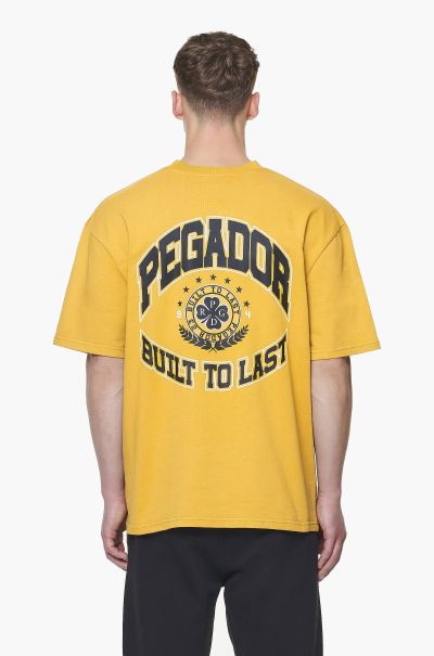 Pegador Smith Oversized Tee Vintage Washed Mustard Men Vintage Washed Mustard Tees