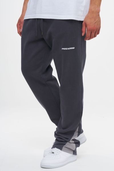 Washed Graphit Pegador Men Oxley Flared Sweat Pants Washed Graphit Pants & Joggers