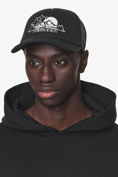 Pegador Pansy Trucker Cap Black Men Caps & Hats