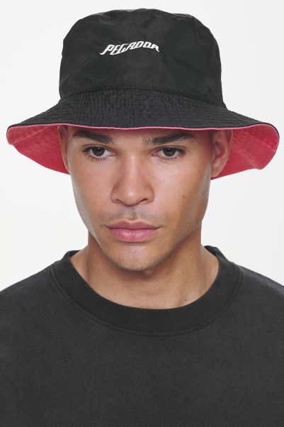 Men Juan Reversible Bucket Hat Black Strawberry Pegador Caps & Hats