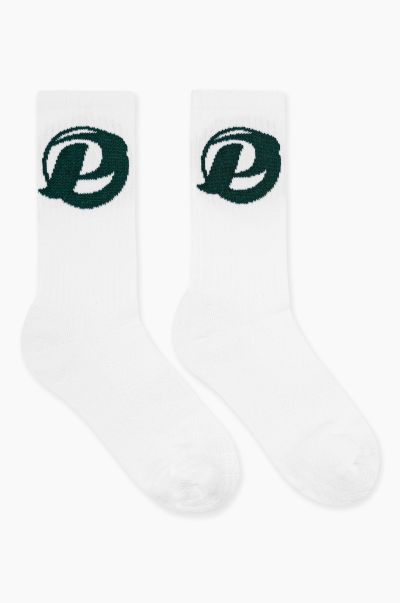 Socks Santras Socks White Forest Green Men Pegador