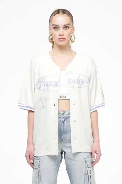 Shirts Women Pegador Angeles Oversize Baseball Shirt Angels Cream