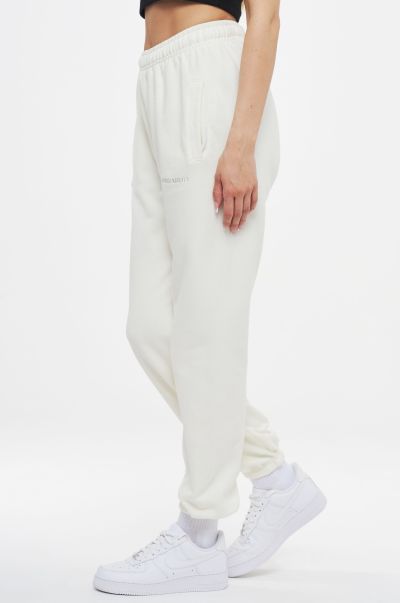 Grace High Waisted Sweat Pants Washed Pearl White Pants Women Washed Pearl White Pegador