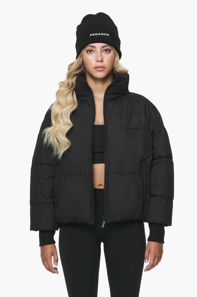 Fye Oversized Boxy Puffer Jacket Black Women Pegador Jackets