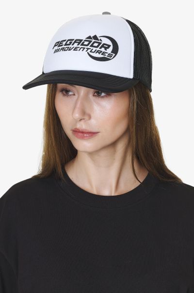 Women Pegador Caps & Hats Eazor Trucker Cap Black White