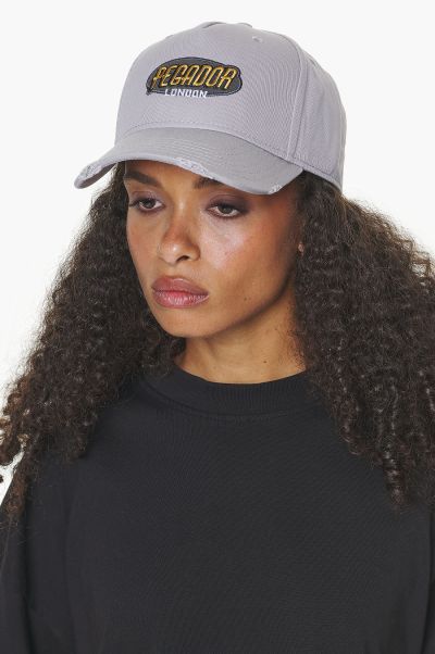 Women Pegador Jester Lnd Cap Distressed Grey Melange Caps & Hats
